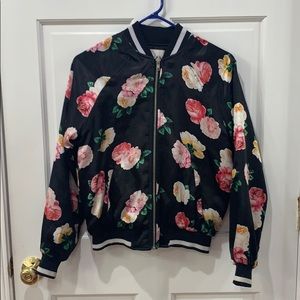 Floral bomber jacket